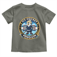 Funny Penguin Hockey Player Toddler T Shirt Sports Fan Gift - Wonder Print Shop