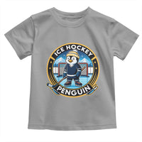 Funny Penguin Hockey Player Toddler T Shirt Sports Fan Gift - Wonder Print Shop
