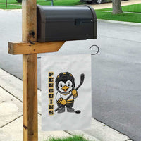 Funny Penguin Playing Ice Hockey Garden Flag Gift For Kids - Wonder Print Shop