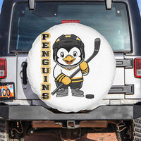 Funny Penguin Playing Ice Hockey Spare Tire Cover Gift For Kids - Wonder Print Shop