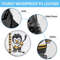 Funny Penguin Playing Ice Hockey Spare Tire Cover Gift For Kids - Wonder Print Shop