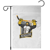 Funny Ice Hockey Player Gift Garden Flag Penguin Power - Wonder Print Shop