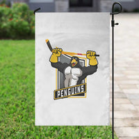 Funny Ice Hockey Player Gift Garden Flag Penguin Power - Wonder Print Shop