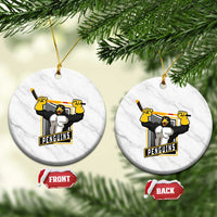 Funny Ice Hockey Player Gift Ceramic Ornament Penguin Power - Wonder Print Shop