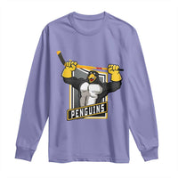 Funny Ice Hockey Player Gift Long Sleeve Shirt Penguin Power - Wonder Print Shop