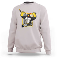 Funny Ice Hockey Player Gift Sweatshirt Penguin Power - Wonder Print Shop