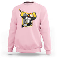 Funny Ice Hockey Player Gift Sweatshirt Penguin Power - Wonder Print Shop