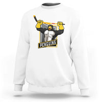 Funny Ice Hockey Player Gift Sweatshirt Penguin Power - Wonder Print Shop
