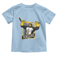 Funny Ice Hockey Player Gift Toddler T Shirt Penguin Power - Wonder Print Shop