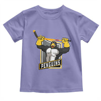 Funny Ice Hockey Player Gift Toddler T Shirt Penguin Power - Wonder Print Shop
