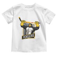 Funny Ice Hockey Player Gift Toddler T Shirt Penguin Power - Wonder Print Shop