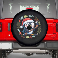 Cute Penguin Playing Ice Hockey Spare Tire Cover Funny Christmas Gift - Wonder Print Shop