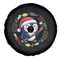 Cute Penguin Playing Ice Hockey Spare Tire Cover Funny Christmas Gift - Wonder Print Shop