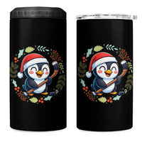 Cute Penguin Playing Ice Hockey 4 in 1 Can Cooler Tumbler Funny Christmas Gift - Wonder Print Shop