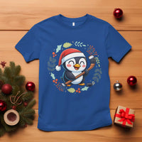 Cute Penguin Playing Ice Hockey T Shirt Funny Christmas Gift - Wonder Print Shop
