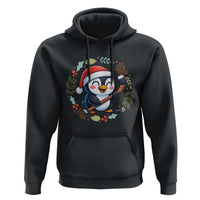 Cute Penguin Playing Ice Hockey Hoodie Funny Christmas Gift - Wonder Print Shop