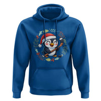 Cute Penguin Playing Ice Hockey Hoodie Funny Christmas Gift - Wonder Print Shop