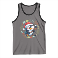 Cute Penguin Playing Ice Hockey Tank Top Funny Christmas Gift - Wonder Print Shop