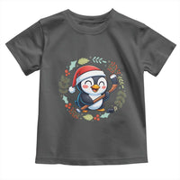 Cute Penguin Playing Ice Hockey Toddler T Shirt Funny Christmas Gift - Wonder Print Shop