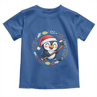 Cute Penguin Playing Ice Hockey Toddler T Shirt Funny Christmas Gift - Wonder Print Shop