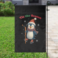 Cute Penguin Tis The Season Garden Flag Funny Christmas Gift For Holiday Fans - Wonder Print Shop