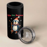 Cute Penguin Tis The Season 4 in 1 Can Cooler Tumbler Funny Christmas Gift For Holiday Fans - Wonder Print Shop