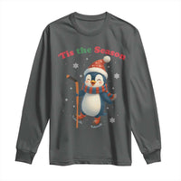 Cute Penguin Tis The Season Long Sleeve Shirt Funny Christmas Gift For Holiday Fans - Wonder Print Shop