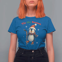 Cute Penguin Tis The Season T Shirt For Women Funny Christmas Gift For Holiday Fans - Wonder Print Shop