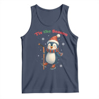 Cute Penguin Tis The Season Tank Top Funny Christmas Gift For Holiday Fans - Wonder Print Shop