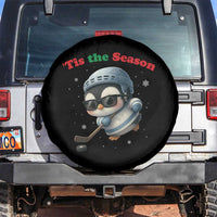 Penguin On Ice Tis The Season Spare Tire Cover Funny Christmas Gift - Wonder Print Shop