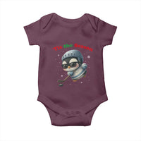 Penguin On Ice Tis The Season Baby Onesie Funny Christmas Gift - Wonder Print Shop