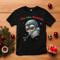 Penguin On Ice Tis The Season T Shirt Funny Christmas Gift - Wonder Print Shop