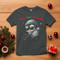 Penguin On Ice Tis The Season T Shirt Funny Christmas Gift - Wonder Print Shop