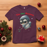 Penguin On Ice Tis The Season T Shirt Funny Christmas Gift - Wonder Print Shop