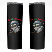 Penguin On Ice Tis The Season Skinny Tumbler Funny Christmas Gift - Wonder Print Shop