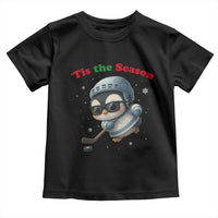 Penguin On Ice Tis The Season Toddler T Shirt Funny Christmas Gift - Wonder Print Shop