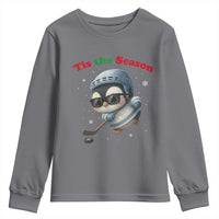 Penguin On Ice Tis The Season Youth Sweatshirt Funny Christmas Gift - Wonder Print Shop