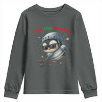Penguin On Ice Tis The Season Youth Sweatshirt Funny Christmas Gift - Wonder Print Shop