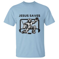 Funny Religious Ice Hockey Goalie Gift T Shirt Jesus Saves - Wonder Print Shop
