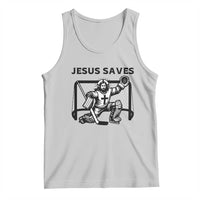 Funny Religious Ice Hockey Goalie Gift Tank Top Jesus Saves - Wonder Print Shop