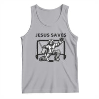 Funny Religious Ice Hockey Goalie Gift Tank Top Jesus Saves - Wonder Print Shop