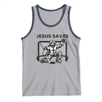 Funny Religious Ice Hockey Goalie Gift Tank Top Jesus Saves - Wonder Print Shop