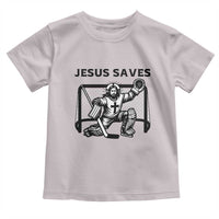Funny Religious Ice Hockey Goalie Gift Toddler T Shirt Jesus Saves - Wonder Print Shop