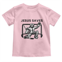 Funny Religious Ice Hockey Goalie Gift Toddler T Shirt Jesus Saves - Wonder Print Shop