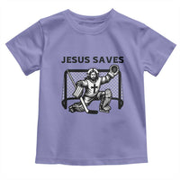 Funny Religious Ice Hockey Goalie Gift Toddler T Shirt Jesus Saves - Wonder Print Shop