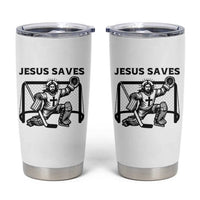 Funny Religious Ice Hockey Goalie Gift Tumbler Cup Jesus Saves - Wonder Print Shop