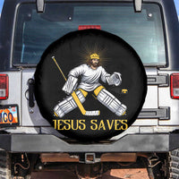 Jesus Saves Spare Tire Cover Funny Christian Ice Hockey Goalie Gift - Wonder Print Shop