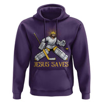 Jesus Saves Hoodie Funny Christian Ice Hockey Goalie Gift - Wonder Print Shop