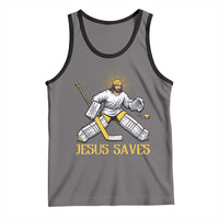 Jesus Saves Tank Top Funny Christian Ice Hockey Goalie Gift - Wonder Print Shop