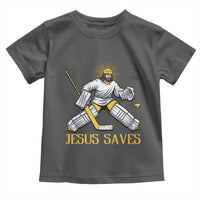 Jesus Saves Toddler T Shirt Funny Christian Ice Hockey Goalie Gift - Wonder Print Shop